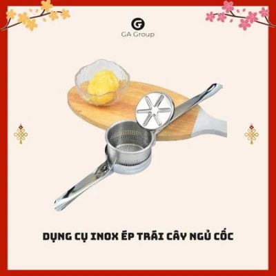 Dụng Cụ Ép Trái Cây, Nghiền Củ Quả Bằng Tay Inox 304 Size 9cm