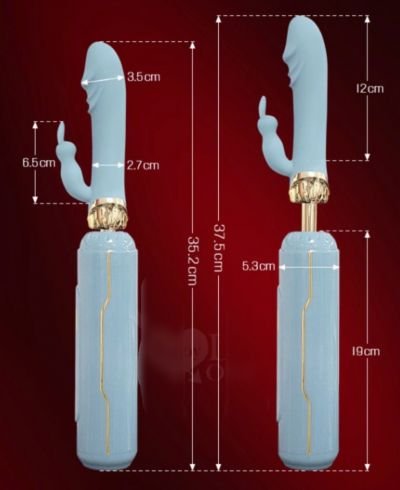 Dương Vật Giả Jiuai Impact Rabbit Chính Hãng | Dương Súng Máy Cầm Tay Thụt Mạnh | Máy Massage Tai Thỏ Kích Thích Kép | Rung Thụt Tự Động Thu Gọn | Tháo Rời Tiện Lợi | Mềm Dẻo Cao Cấp | 6 Tần Số Cực Mạnh | Đẩy Đẩy Liên Tục | Massage Điểm G | Đồ Chơi Tình Y