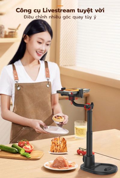 Giá đỡ điện thoại livestream nâng hạ 2in1 T13