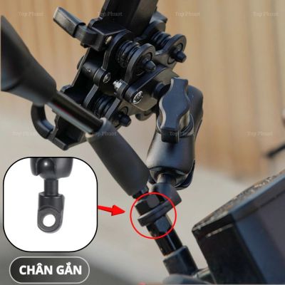 Giá đỡ kẹp điện thoại xe máy BSDDP chống rung cao cấp, gắn ghi đông chân gương chắc chắn chống trộm