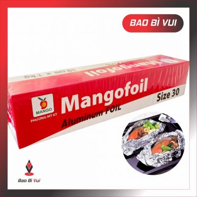 Giấy bạc nướng Mango 1kg ( lõi + hộp+ giấy bạc) nướng thực phẩm, cá bảo quản thức ăn mangofoil