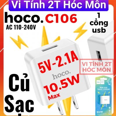 Hoco c106 Củ sạc 2.4A 10.5w 1 cổng usb mini size travel charger