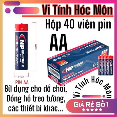 Hộp 40 viên NP 2AA cho đồng hồ, đồ chơi, đèn pin,.... Pin AA