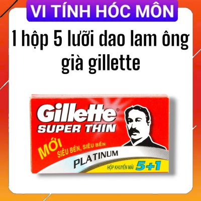 Hộp 5 lưỡi lam Gillette (Lưỡi lam ông già)