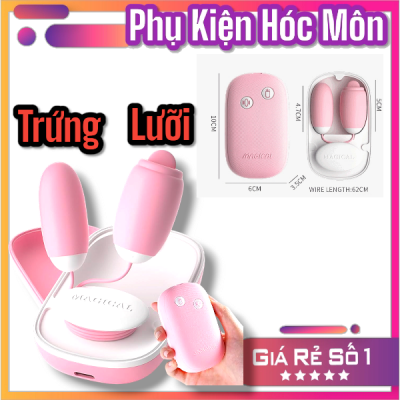 Hộp Trứng Rung 2 Đầu Magic Box | Kích Thích Rung & lưỡi | Màu Tím Sướng Mạnh | Hàng Chính Hãng | Vi Tính Hóc Môn