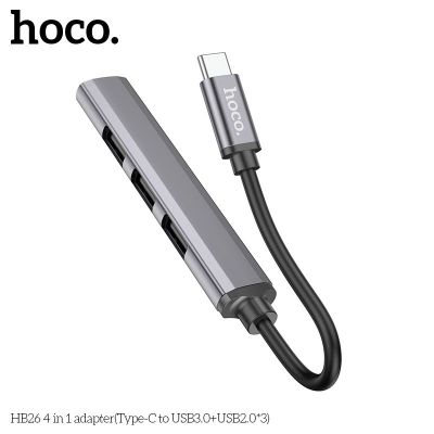 Hub chuyển Type c sang usb 4in1 hoco HB26 2.0 3.0