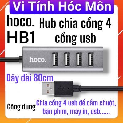 HUB Hoco HB1 4 cổng USB chính hãng chia usb