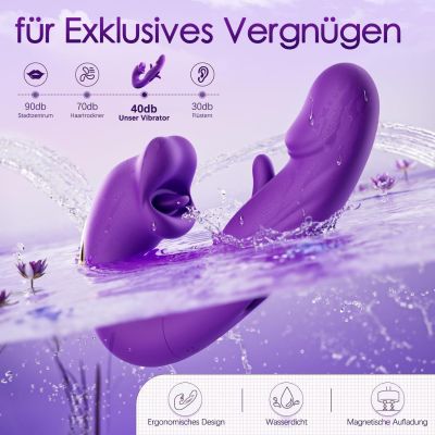 Máy Rung Âm Vật Vỗ Cao Cấp | Dương Vật | Hôn Miệng Rung Kích Thích | Flapping Clit Vibrator Chính Hãng | Nhiều Chế Độ Rung Êm Ái Mạnh Mẽ | Vi Tính Hóc Môn Máy  | Rung Âm Đạo G-Sport 3in1 Hình Dương Vật