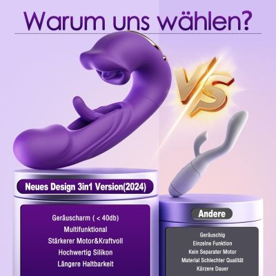 Máy Rung Âm Vật Vỗ Cao Cấp | Dương Vật | Hôn Miệng Rung Kích Thích | Flapping Clit Vibrator Chính Hãng | Nhiều Chế Độ Rung Êm Ái Mạnh Mẽ | Vi Tính Hóc Môn Máy  | Rung Âm Đạo G-Sport 3in1 Hình Dương Vật