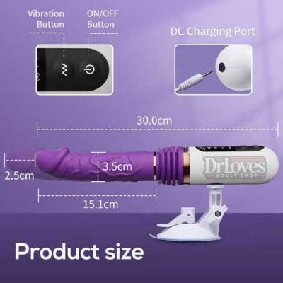 Máy Thủ Dâm Tự Động YXZ-2 – 10 Chế Độ, Chống Nước, Sạc USB, Đế Hít & Dương Vật Tháo Rời Dương Vật Giả Megan Đa Năng