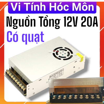 Nguồn tổ ong 12V 20A, nguồn đèn led, nguồn tổng 12V 20A cao cấp