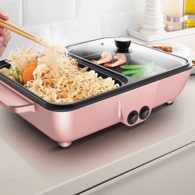 NỒI LẨU NƯỚNG ĐA NĂNG 2IN1 HÀN QUỐC, BẾP LẨU ĐA NĂNG MINI TIỆN DỤNG
