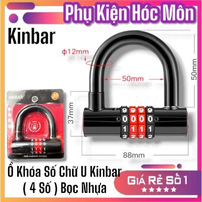 Ổ Khóa Số Chữ U Kinbar ( 4 Số ) Bọc Nhựa