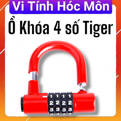 Ổ khóa 4 số chống trộm cao cấp màu đỏ