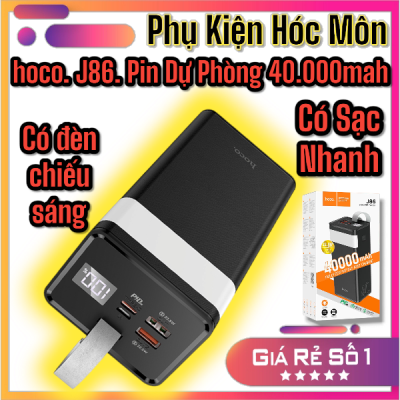 Pin dự phòng 40000mAh sạc nhanh 22.5W Hoco J86 chính hãng | Sạc siêu nhanh, dung lượng khủng | Bảo hành uy tín | Giá tốt | Vi Tính Hóc Môn