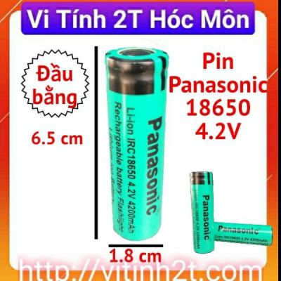 Pin sạc Panasonic 3.7V / 4.2V IRC 18650 4200mAh (màu xanh lá) sử dụng cho sạc dự phòng, đèn pin, đồ chơi...