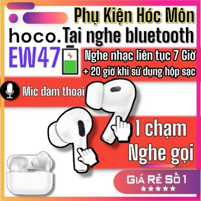 [pin trâu 7H] hoco EW47 Tai nghe bluetooth 2 bên, có đàm thoại, nút cảm ứng