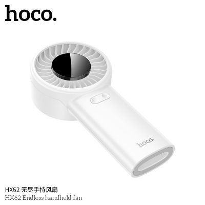 Quạt cầm tay Hoco HX62 | Pin sạc 6000mAh siêu bền | 5 tốc độ gió mạnh | Màn hình hiển thị sạc tiện lợi | Dùng 6–17 tiếng liên tục | Quạt mini cao cấp chính hãng | Vi Tính Hóc Môn