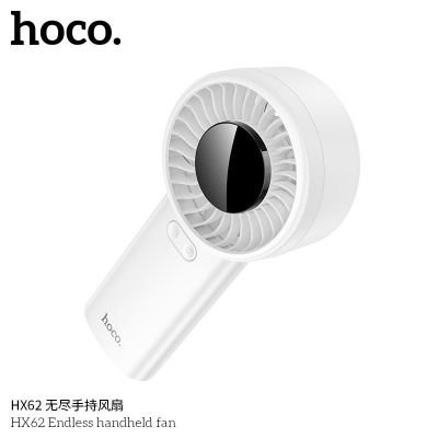 Quạt cầm tay Hoco HX62 | Pin sạc 6000mAh siêu bền | 5 tốc độ gió mạnh | Màn hình hiển thị sạc tiện lợi | Dùng 6–17 tiếng liên tục | Quạt mini cao cấp chính hãng | Vi Tính Hóc Môn