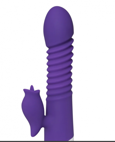 Rabbit Vibrator 9 Speeds | Dương vật giả FOX rung thụt phát nhiệt | Có lưỡi liếm kích thích | Silicone mềm cao cấp | Công nghệ xoay – thụt 4D | Máy rung thỏ màu tím Purple | Đồ Chơi Tình Yêu | Kích thích điểm G – A | Rung mạnh – êm | Sạc nhanh | Chính hãn