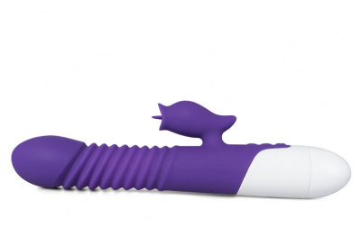 Rabbit Vibrator 9 Speeds | Dương vật giả FOX rung thụt phát nhiệt | Có lưỡi liếm kích thích | Silicone mềm cao cấp | Công nghệ xoay – thụt 4D | Máy rung thỏ màu tím Purple | Đồ Chơi Tình Yêu | Kích thích điểm G – A | Rung mạnh – êm | Sạc nhanh | Chính hãn