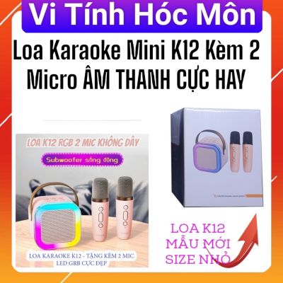 SIZE NHỎ Loa Karaoke Mini K12 Kèm 2 Micro ÂM THANH CỰC HAY