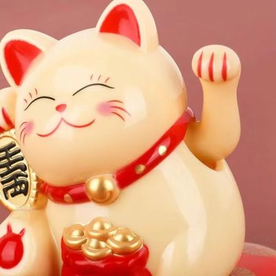 (size nhỏ ) Mèo thần tài vẫy tay pin năng lượng mặt trời