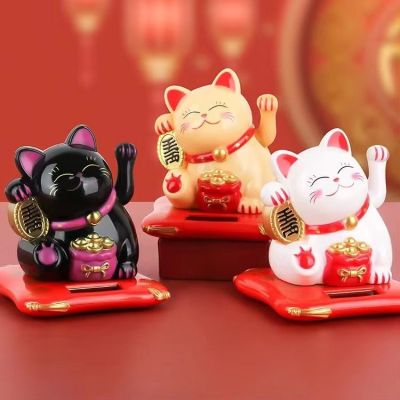 (size nhỏ ) Mèo thần tài vẫy tay pin năng lượng mặt trời