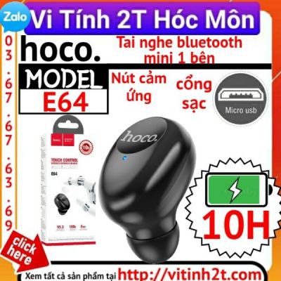 Tai Nghe Bluetooth Hoco E64 Mini Siêu Nhỏ Gọn chính hãng hóc môn