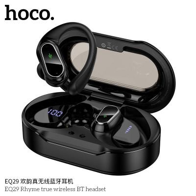 Tai nghe Bluetooth không dây Hoco EQ29 có móc chống rơi rớt | Pin trâu 9h nghe gọi rõ | Phù hợp tài xế Grab, Be, Xanh SM, shopee food | Tai nghe không dây chất lượng cao | Kết nối ổn định Bluetooth 5.3 | Vi Tính Hóc Môn