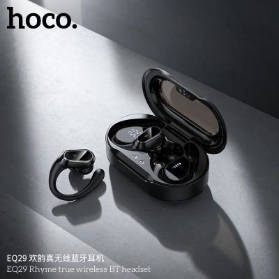 Tai nghe Bluetooth không dây Hoco EQ29 có móc chống rơi rớt | Pin trâu 9h nghe gọi rõ | Phù hợp tài xế Grab, Be, Xanh SM, shopee food | Tai nghe không dây chất lượng cao | Kết nối ổn định Bluetooth 5.3 | Vi Tính Hóc Môn