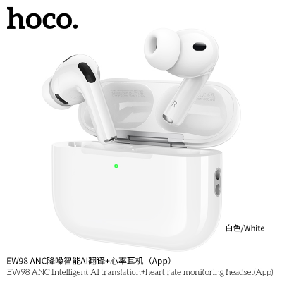 Tai nghe chống ồn Hoco EW98 ANC dịch thuật thông minh AI và theo dõi nhịp tim (App)