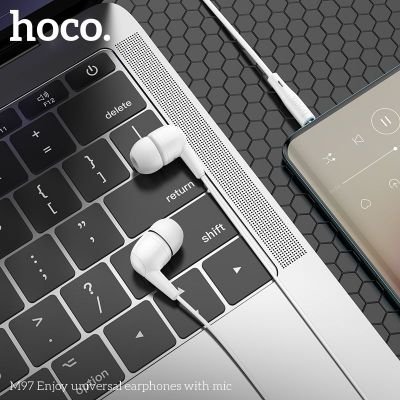 Tai nghe có dây Hoco M97 có mic đàm thoại | Âm thanh cực chuẩn | Jack cắm 3.5mm tương thích mọi thiết bị | Giá tốt | Vi Tính Hóc Môn