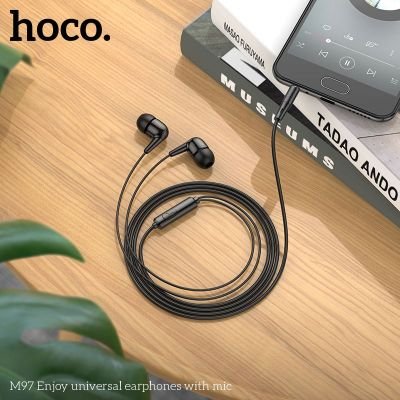 Tai nghe có dây Hoco M97 có mic đàm thoại | Âm thanh cực chuẩn | Jack cắm 3.5mm tương thích mọi thiết bị | Giá tốt | Vi Tính Hóc Môn