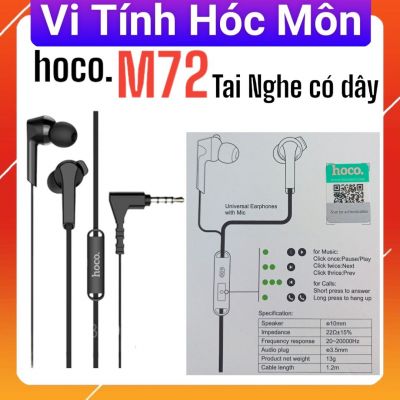 Tai nghe HOCO M72 đầu 3.5 chữ L chống gãy chính hãng