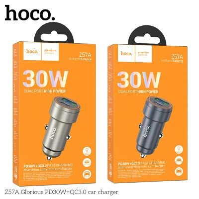 Tẩu Sạc Ô Tô Hoco Z57A 30W | Sạc Nhanh Cao Cấp | Hỗ Trợ PD QC | Phụ Kiện Xe Hơi | Chính Hãng Hoco | An Toàn | Bền Bỉ | Dùng Cho Ô Tô | Điện Thoại | Tablet | Giá Tốt | Vi Tính Hóc Môn