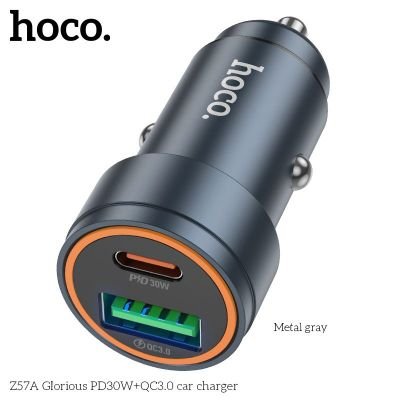 Tẩu Sạc Ô Tô Hoco Z57A 30W | Sạc Nhanh Cao Cấp | Hỗ Trợ PD QC | Phụ Kiện Xe Hơi | Chính Hãng Hoco | An Toàn | Bền Bỉ | Dùng Cho Ô Tô | Điện Thoại | Tablet | Giá Tốt | Vi Tính Hóc Môn