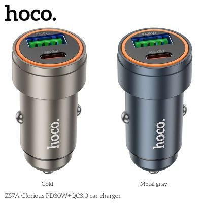 Tẩu Sạc Ô Tô Hoco Z57A 30W | Sạc Nhanh Cao Cấp | Hỗ Trợ PD QC | Phụ Kiện Xe Hơi | Chính Hãng Hoco | An Toàn | Bền Bỉ | Dùng Cho Ô Tô | Điện Thoại | Tablet | Giá Tốt | Vi Tính Hóc Môn