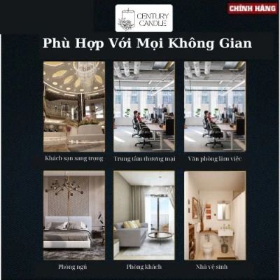 Tinh Dầu Khuếch Tán Thơm Phòng Mùi Hương Thiên Nhiên Hoa Khô Phát Sáng Ban Đêm Century Candle