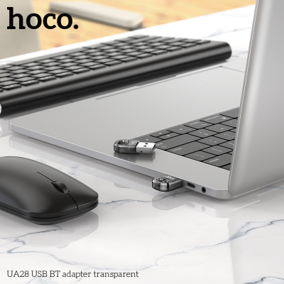 USB bluetooth cho máy tính PC Laptop Hoco UA28 không dây V5.1, hỗ trợ phát bluetooth cho loa, bàn phìm, máy tính, âm li có cổng USB