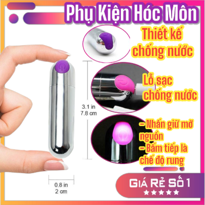 Trứng rung mini hình viên đạn | Siêu nhỏ gọn, dễ mang theo | Rung mạnh nhiều chế độ | Giúp nàng lên đỉnh nhanh chóng | Đồ chơi tình yêu cao cấp | Vi Tính Hóc Môn | Đồ Chơi Tình Yêu Hóc Môn