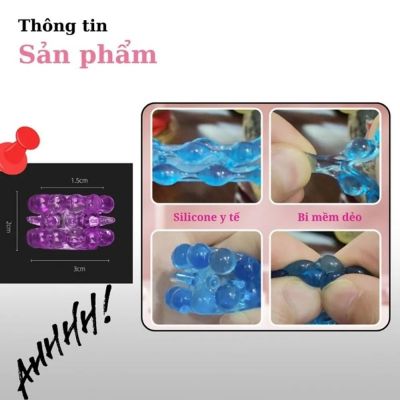 Vòng Đeo Bi Kéo Dài Thời Gian Nong Bi Silicone 2 Tầng Male Semen Locking Reusable TPE Ring Spiked