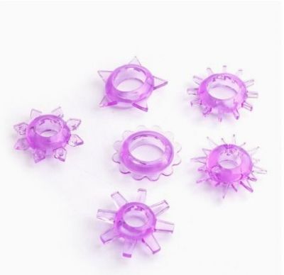 VÒNG ĐEO DƯƠNG VẬT CÓ GAI MỀM CHỐNG XUẤT TINH SỚM Snowflake Design Time-Delay Erection Ring
