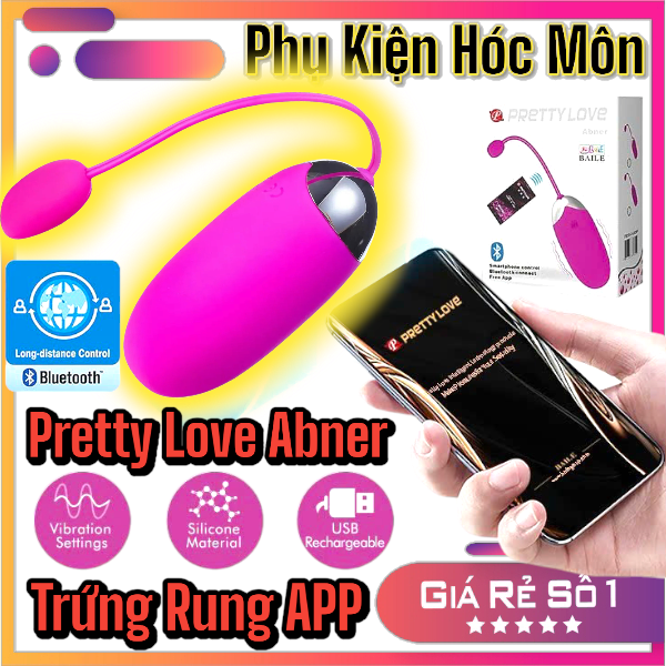 Trứng Rung APP Pretty Love Abner Bluetooth | Điều Khiển Qua Điện Thoại | Rung Mạnh – Êm – Xịn | Vibrator Egg – Love Egg – Remote Vibrating Egg – App-Controlled Vibrating Egg – Wireless Vibrating Egg | Hàng Chính Hãng | Vi Tính Hóc Môn