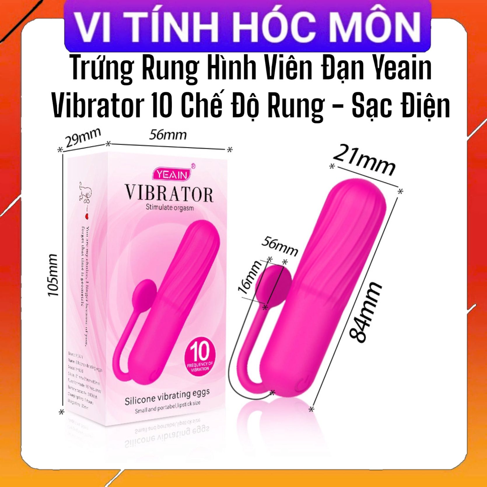 Trứng Rung Yeain Viên Đạn 10 Chế Độ Rung silicon nhựa mềm