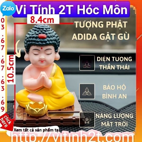 Hết hàng Tượng Phật Thích Ca Gật Gù Năng Lượng Mặt Trời