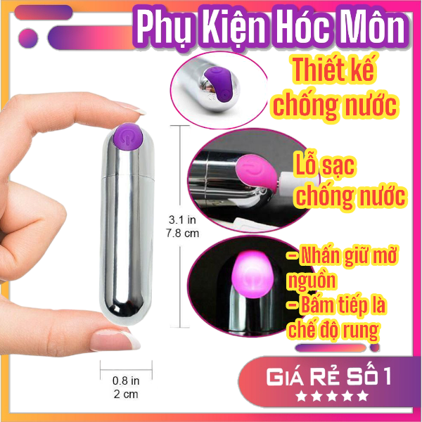Trứng rung mini hình viên đạn | Siêu nhỏ gọn, dễ mang theo | Rung mạnh nhiều chế độ | Giúp nàng lên đỉnh nhanh chóng | Đồ chơi tình yêu cao cấp | Vi Tính Hóc Môn | Đồ Chơi Tình Yêu Hóc Môn